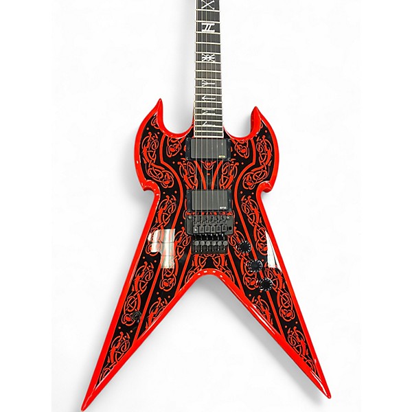 Used Wylde Audio Warhammer RED GRAPHIC Solid Body Electric Guitar