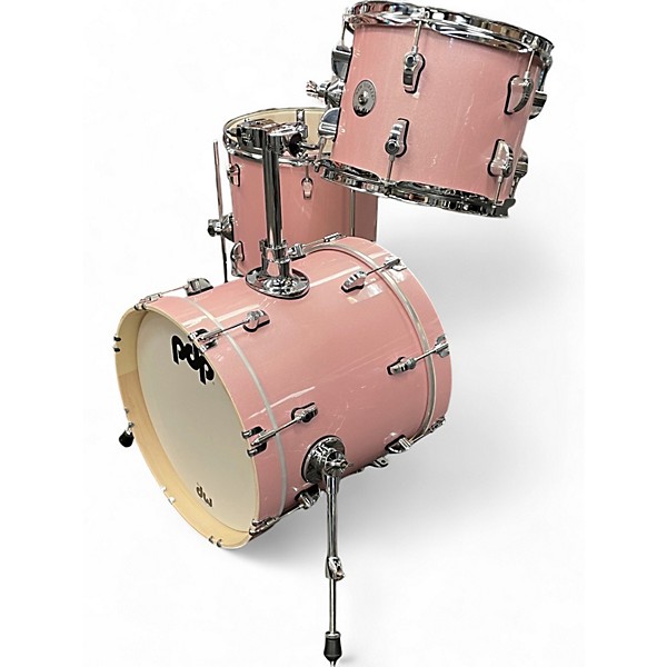 Used PDP by DW 3 Piece New Yorker Pale Rose Sparkle Drum Kit