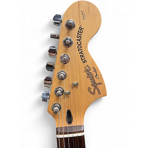 Used 2007 Squier Deluxe Stratocaster 2 Color Sunburst Solid Body Electric Guitar