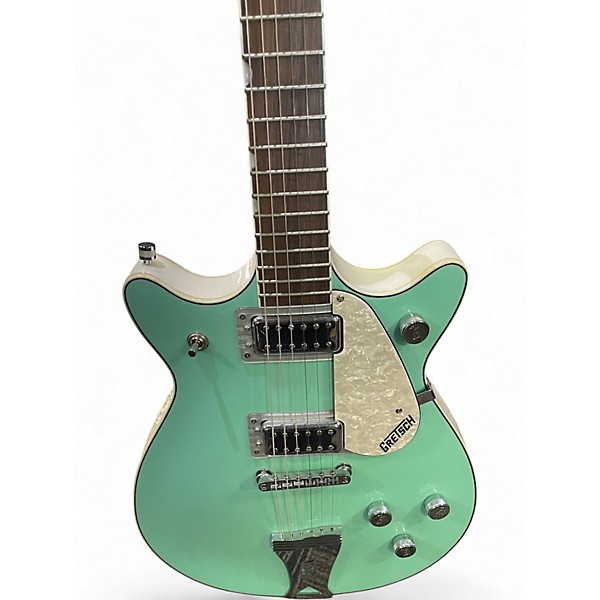Used Gretsch Guitars G5237 electromatic double jet ft Surf green and white Solid Body Electric Guitar