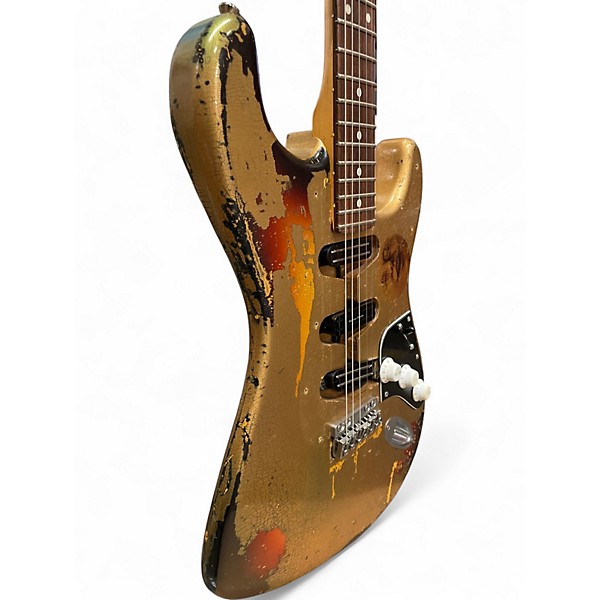 Used Berly S Style  Aged Gold Solid Body Electric Guitar