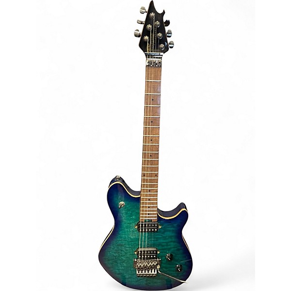 Used EVH Wolfgang Standard QM Chlorine Burst Solid Body Electric Guitar