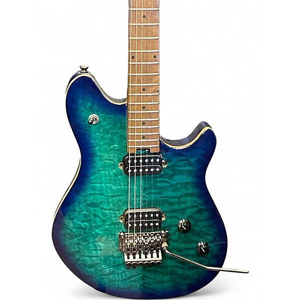 Used EVH Wolfgang Standard QM Chlorine Burst Solid Body Electric Guitar