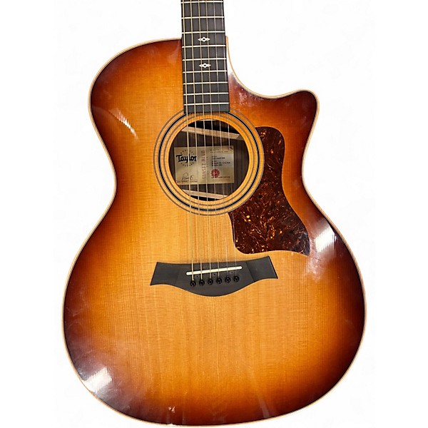Used 2025 Taylor 414ce Studio Sunset Edgeburst Acoustic Electric Guitar