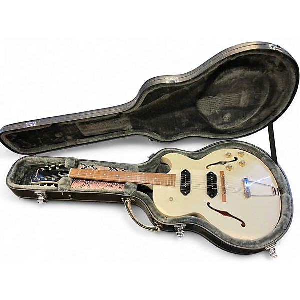 Used Epiphone George Thorogood ES125TDC White Hollow Body Electric Guitar