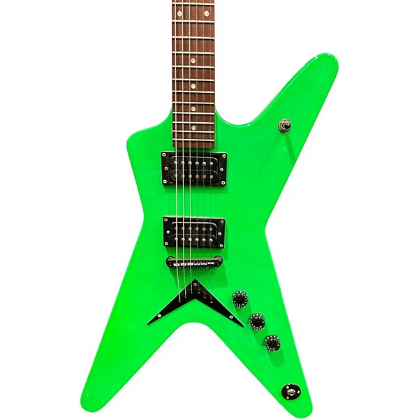 Used Dean MLX Lime Green Solid Body Electric Guitar