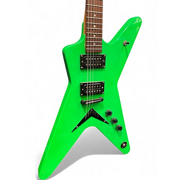 Used Dean MLX Lime Green Solid Body Electric Guitar