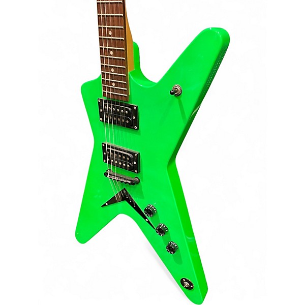 Used Dean MLX Lime Green Solid Body Electric Guitar