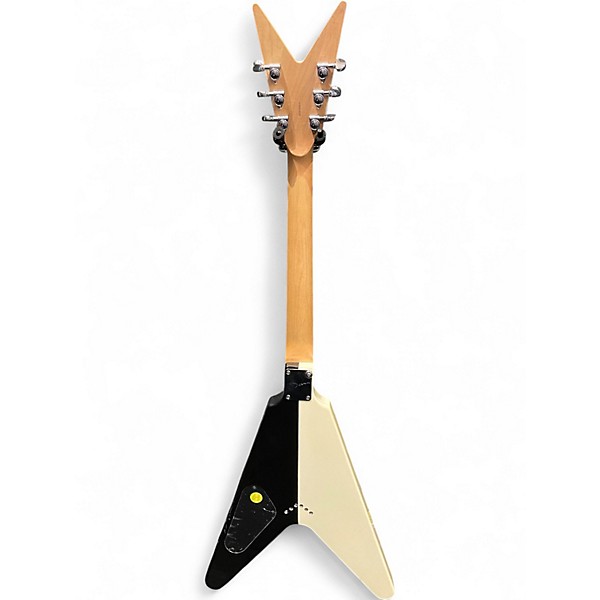 Used Dean Michael Schenker MS ST Flying V Black & White Solid Body Electric Guitar