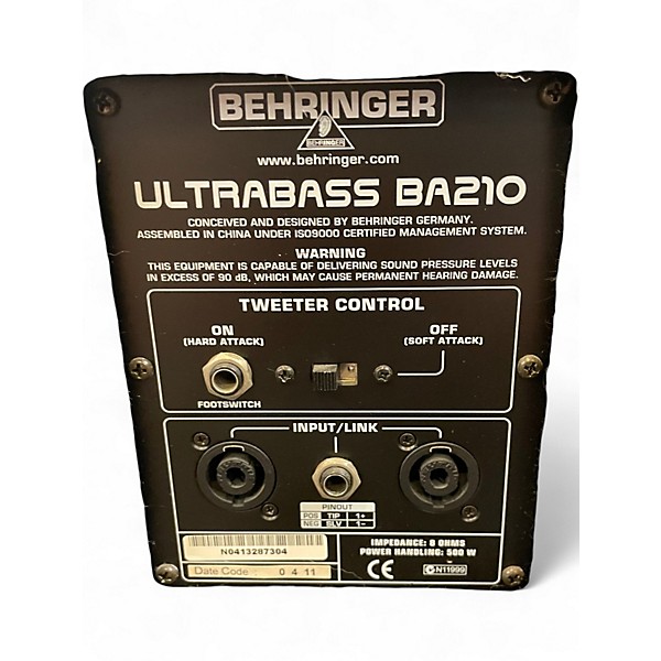 Used Behringer Ultrabass BA210 500W Bass Cabinet