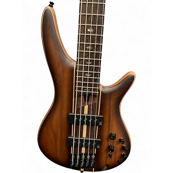 Used Ibanez SR 1355B Premium Trans Brown Electric Bass Guitar