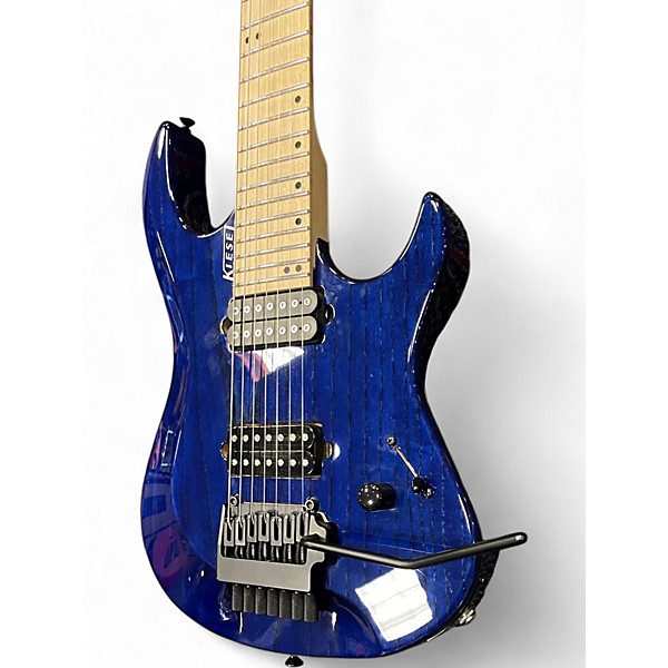 Used Kiesel Osiris 7 Trans Blue Solid Body Electric Guitar