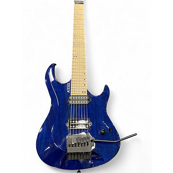 Used Kiesel Osiris 7 Trans Blue Solid Body Electric Guitar