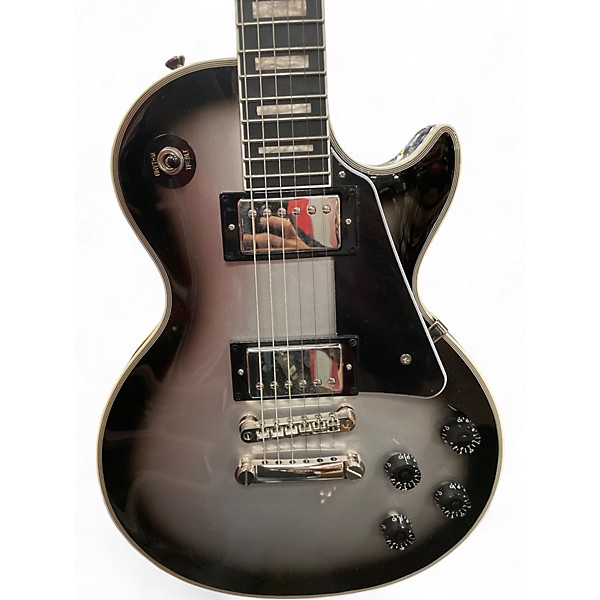 Used Epiphone Les Paul Custom Silver Burst Solid Body Electric Guitar