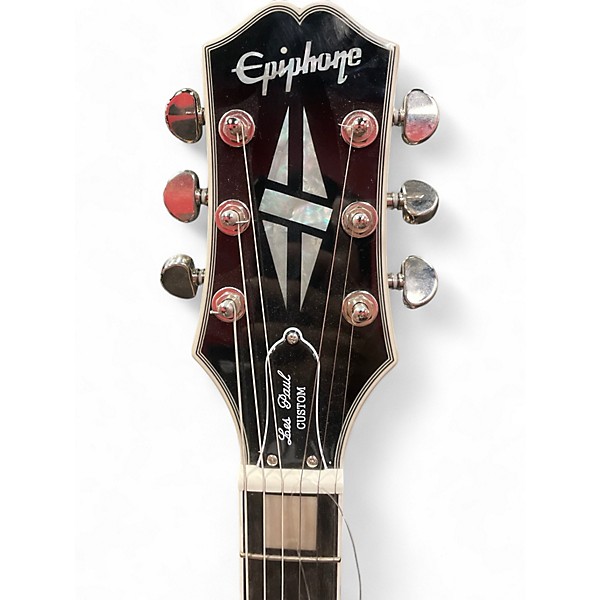 Used Epiphone Les Paul Custom Silver Burst Solid Body Electric Guitar