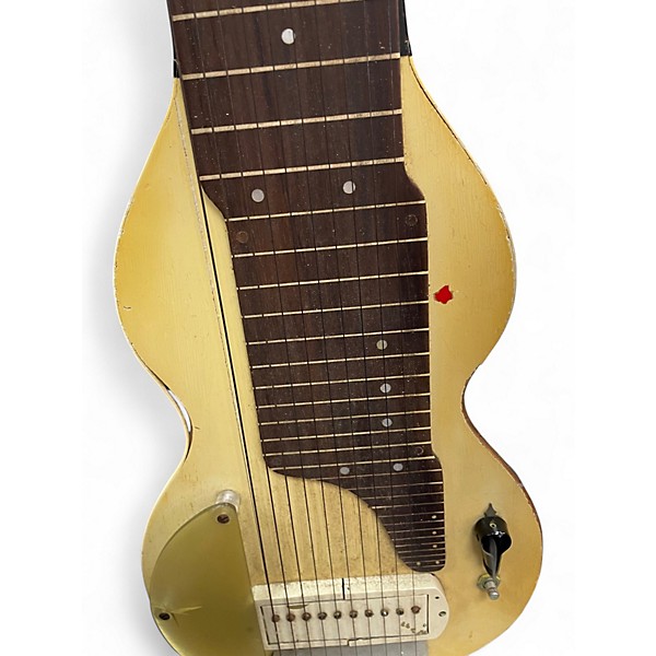 Vintage 1940s Eddie Alkire E HARP Cream Lap Steel