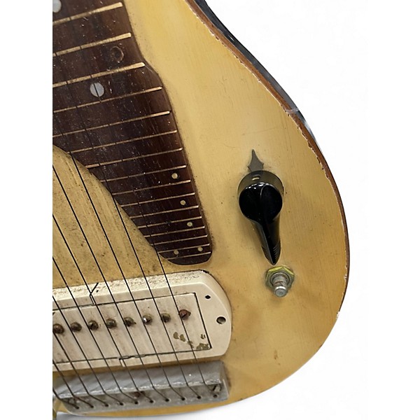 Vintage 1940s Eddie Alkire E HARP Cream Lap Steel