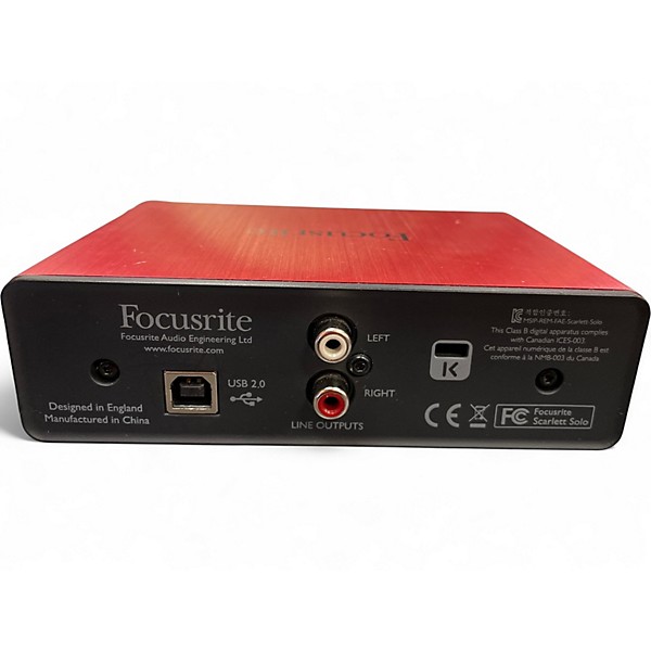 Used Focusrite Scarlett Solo Gen 2 Audio Interface