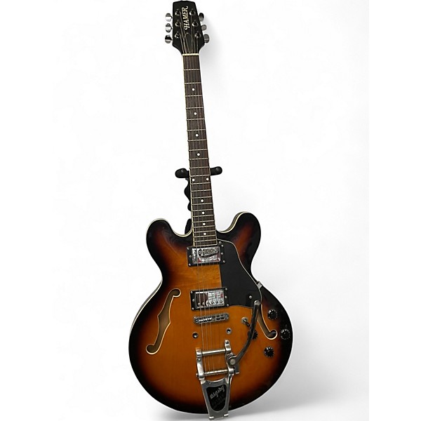 Used Hamer Echotone Tobacco Sunburst Hollow Body Electric Guitar