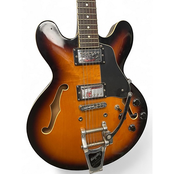 Used Hamer Echotone Tobacco Sunburst Hollow Body Electric Guitar