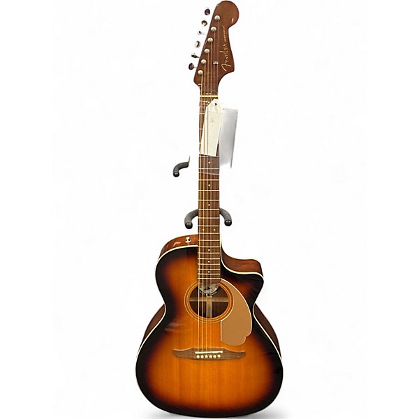 Used Fender Newporter Player 2 Tone Sunburst Acoustic Electric Guitar