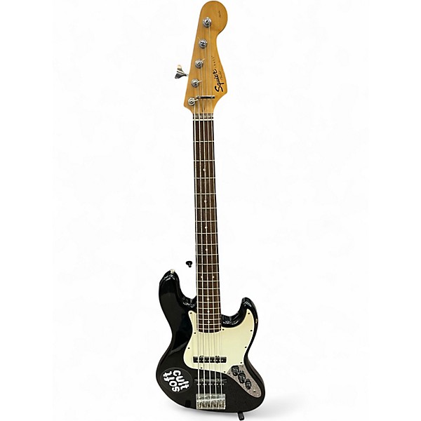 Used Squier Affinity Jazz Bass Black Electric Bass Guitar