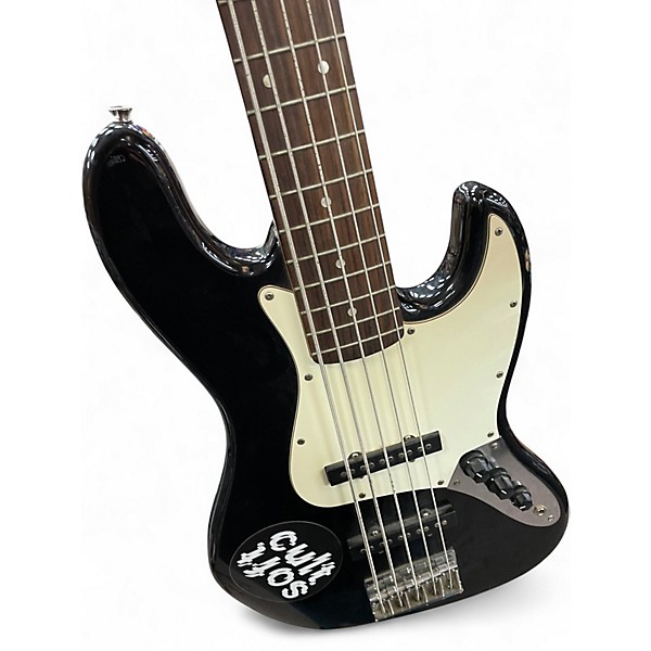 Used Squier Affinity Jazz Bass Black Electric Bass Guitar