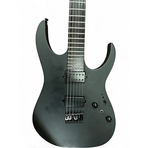 Used Ibanez RGRTB621 RG Iron Label Flat Black Solid Body Electric Guitar
