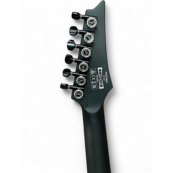 Used Ibanez RGRTB621 RG Iron Label Flat Black Solid Body Electric Guitar