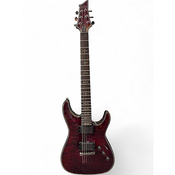 Used Schecter Guitar Research Diamond Series PT Black Cherry Solid Body Electric Guitar
