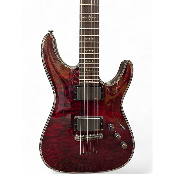 Used Schecter Guitar Research Diamond Series PT Black Cherry Solid Body Electric Guitar