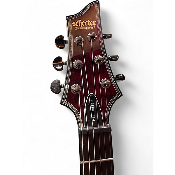 Used Schecter Guitar Research Diamond Series PT Black Cherry Solid Body Electric Guitar