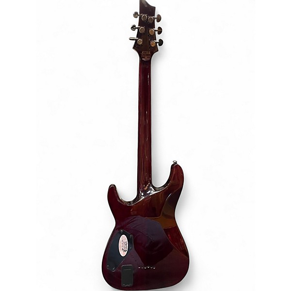 Used Schecter Guitar Research Diamond Series PT Black Cherry Solid Body Electric Guitar