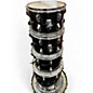 Vintage 1970s Rogers 5 Piece Classic Black Drum Kit