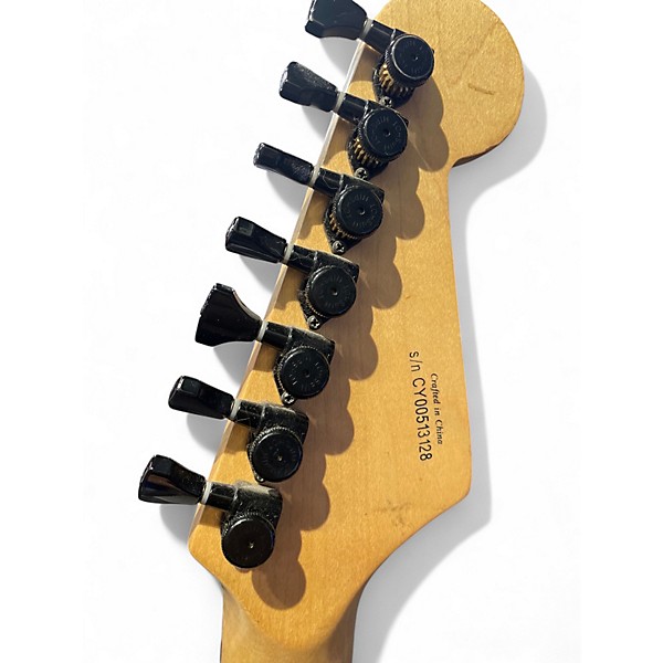Used Squier STAGEMASTER-7 Black Solid Body Electric Guitar
