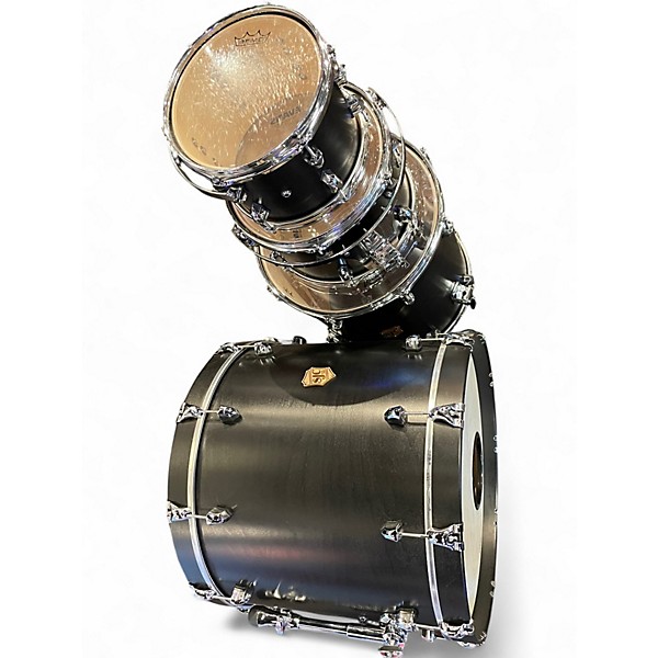 Used SJC Drums 4 Piece TOUR SERIES Black Drum Kit