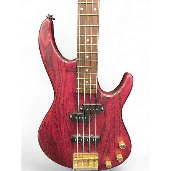 Used Ibanez TRB200-LS Trans Red Electric Bass Guitar