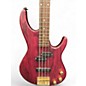 Used Ibanez TRB200-LS Trans Red Electric Bass Guitar