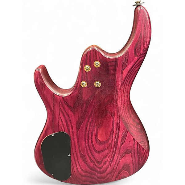 Used Ibanez TRB200-LS Trans Red Electric Bass Guitar