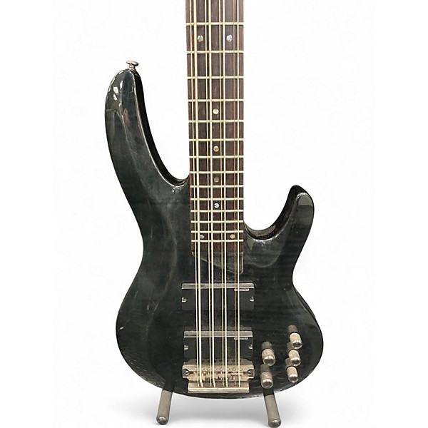 Used ESP LTD B208FM 8 String Trans Black Electric Bass Guitar