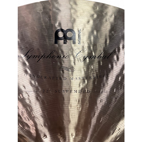 Used MEINL 22in SYMPHONIC CYMBAL SUSPENDED RIDE Cymbal