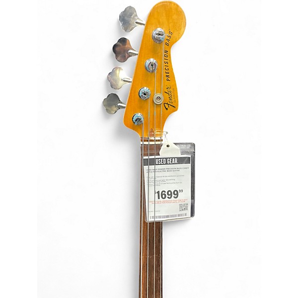 Used 1980s Fender PRECISION BASS Candy Apple Red Electric Bass Guitar