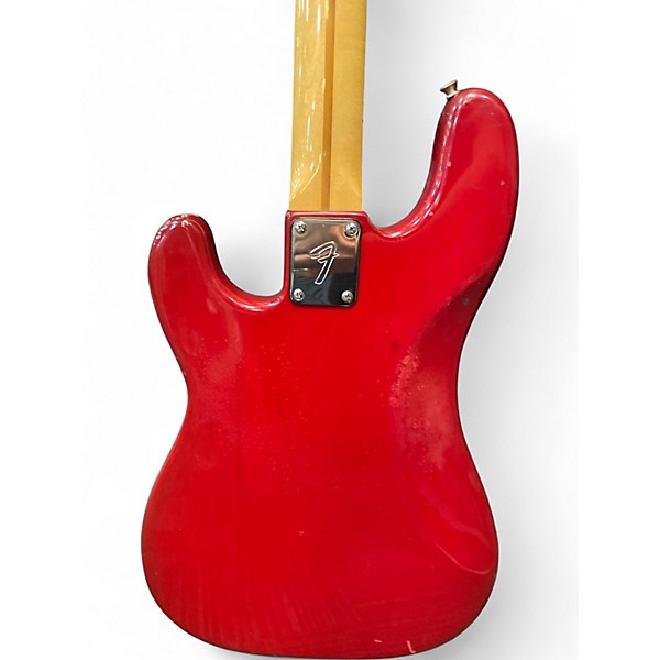 Used 1980s Fender PRECISION BASS Candy Apple Red Electric Bass Guitar