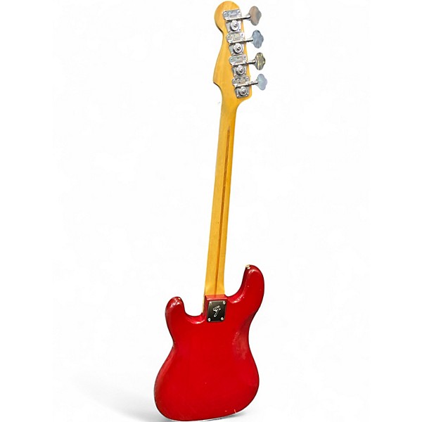 Used 1980s Fender PRECISION BASS Candy Apple Red Electric Bass Guitar