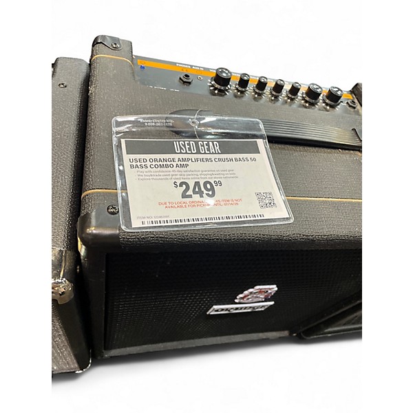 Used Orange Amplifiers Crush Bass 50 Bass Combo Amp