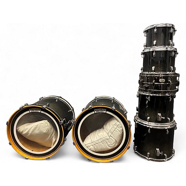 Used TAMA 7 Piece Silverstar BLACK/GREEN Drum Kit