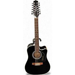 Used Takamine EF381SC Black 12 String Acoustic Electric Guitar