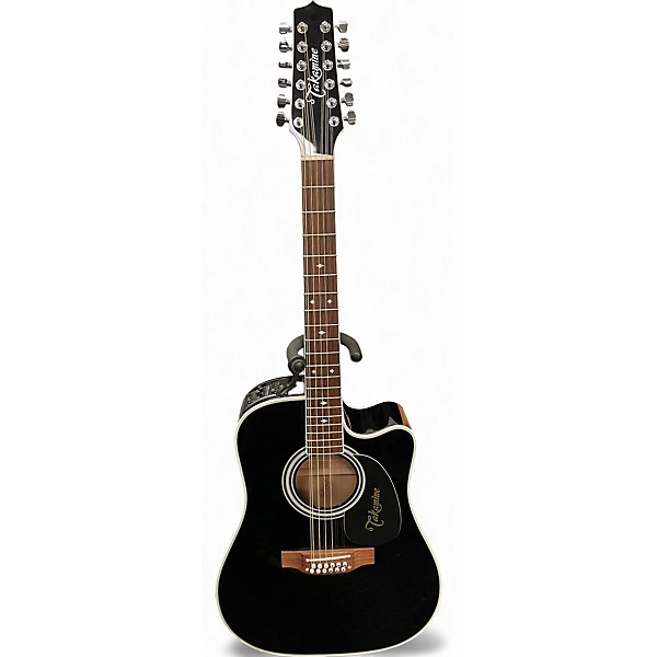 Used Takamine EF381SC Black 12 String Acoustic Electric Guitar