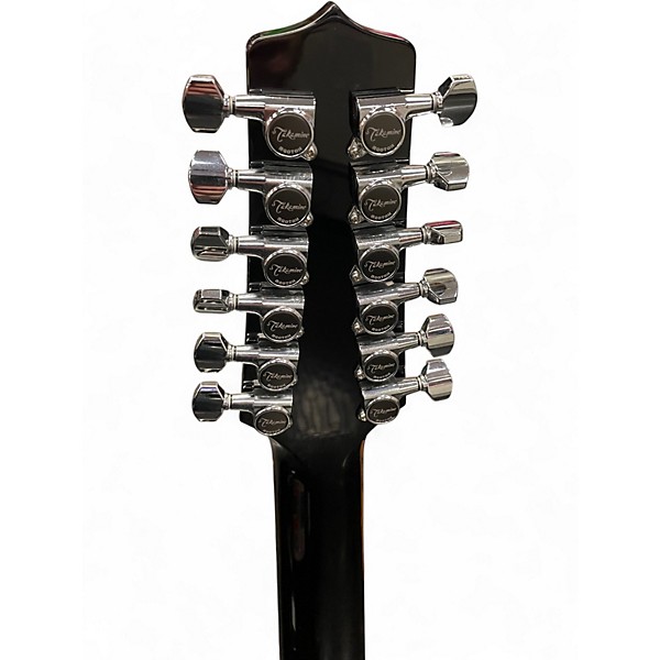 Used Takamine EF381SC Black 12 String Acoustic Electric Guitar