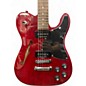 Used Fender JA90 Jim Adkins Thinline Telecaster Crimson Red Transparent Hollow Body Electric Guitar